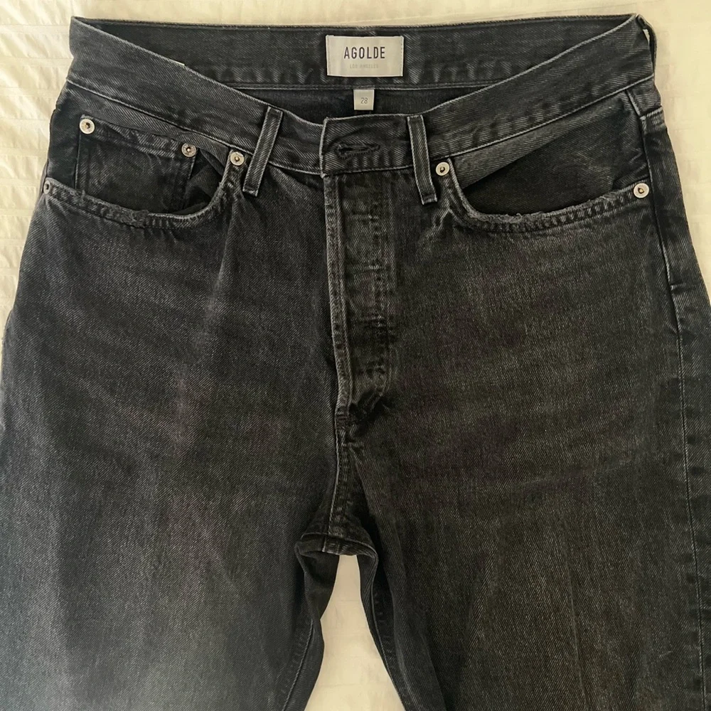 AGOLDE Women’s Black Jeans 90s straight